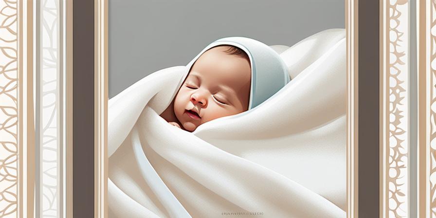 Bebé acurrucado en una manta blanca