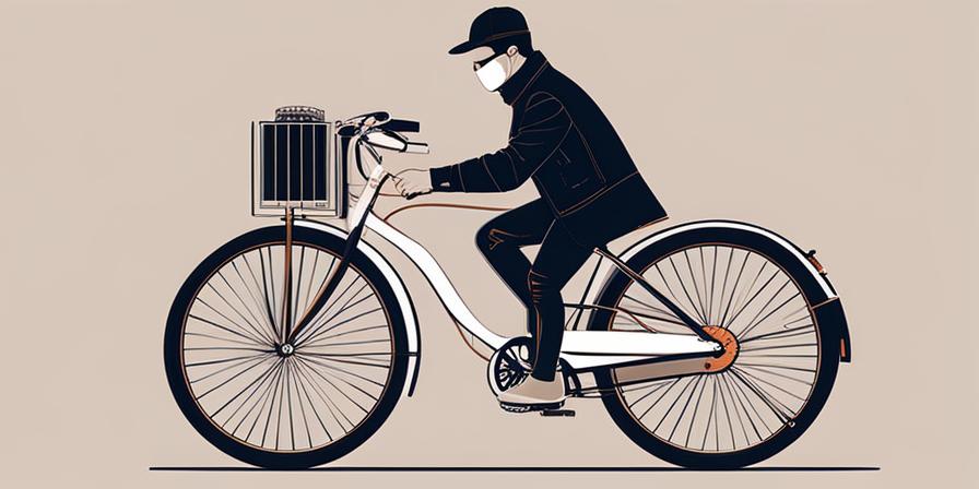 Persona montando en una bicicleta eléctrica en Valencia