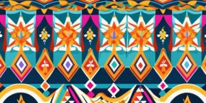 Delantal de fallera con colores vibrantes y detalles tradicionales