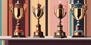 Trofeos antiguos y modernos en las Fallas
