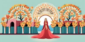 Falleros ofreciendo flores a la Virgen, una escena colorida y festiva