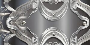Manteleta de plata brillante con diseños elegantes