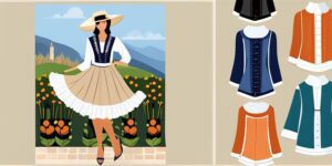 Tradicionales falda y blusa valencianas restauradas