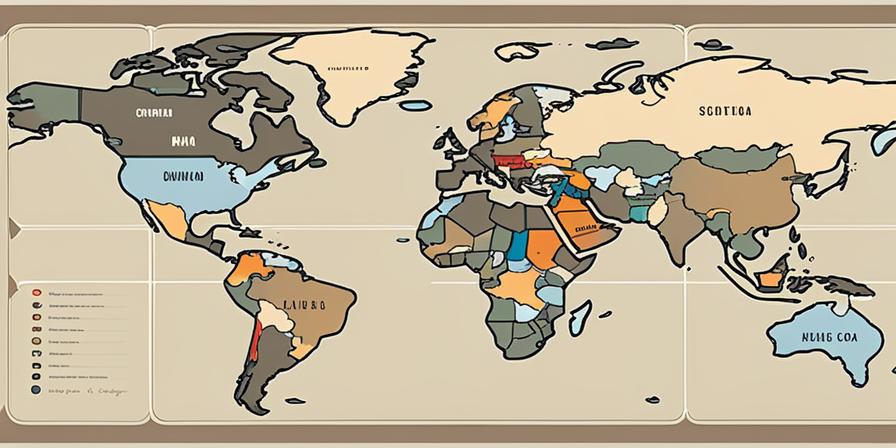 Mapa del mundo rodeado de elementos de seguridad