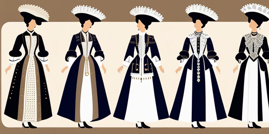 Ilustración mujer con traje valenciano siglo XVIII