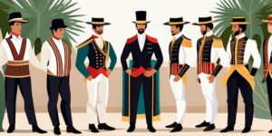 Hombres valencianos en trajes tradicionales debidamente conservados