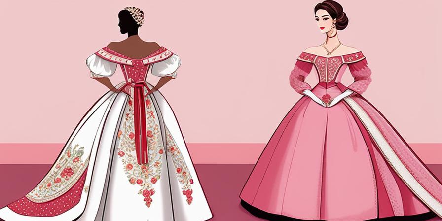 Dos falleras luciendo trajes tradicionales valencianos rosas
